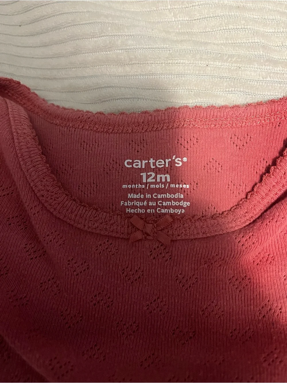 Carter's Long-Sleeve Baby Bodysuit - Rose